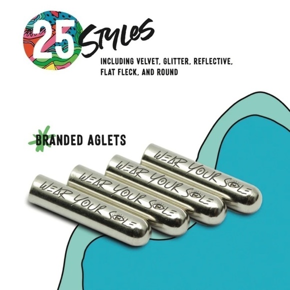 Kickstrands teal blue green shoe laces life’s a beach - Picture 8 of 8